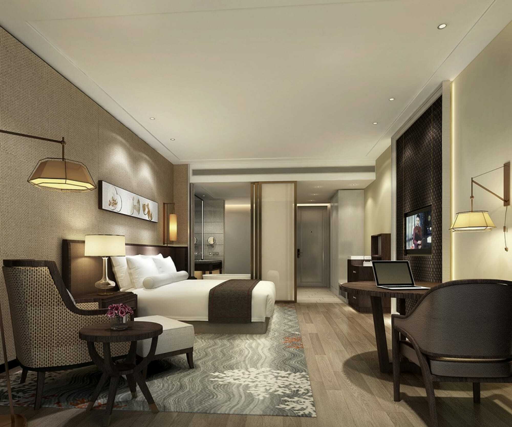 Hotel Wanda Realm Qingdao Movie Metropolis Exterior foto