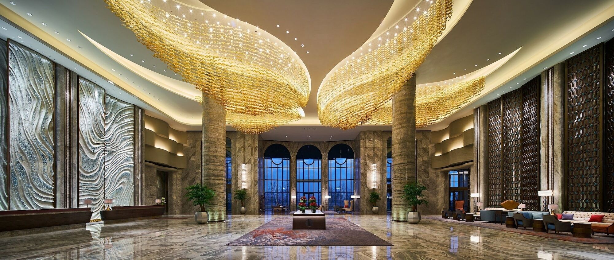 Hotel Wanda Realm Qingdao Movie Metropolis Exterior foto
